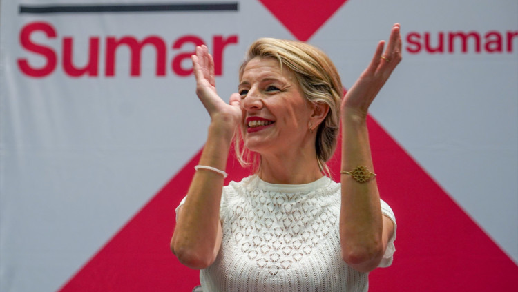 La vicepresidenta espanyola Yolanda Díaz en un acte de Sumar| Europa Press