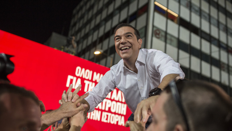 Alexis Tsipras en un acte electoral el 2019. Europa Press