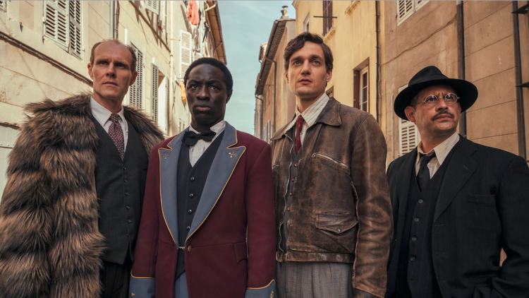 Fotograma de la sèrie ‘Transatlantic’ de Netflix. Walter Benjamin és el primer per la dreta. NETFLIX