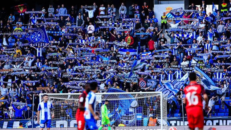 Estampa de l'actual graderia radical de l'Espanyol| Europa Press