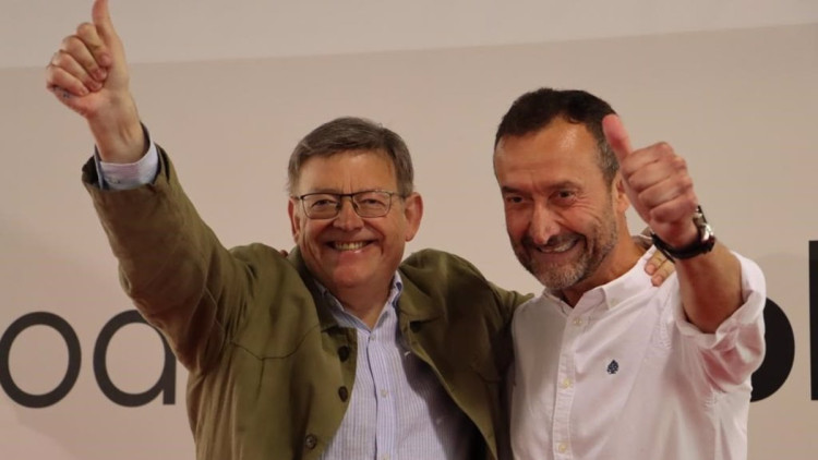 El president valencià Ximo Puig i l'alcalde d'Elx Carlos González| Europa Press