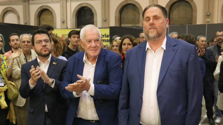 ERC ha estat la principal víctima de l’abstenció. La nit electoral no va ser bona per als de Pere Aragonès, Ernest Maragall i Oriol Junqueras.. Agència Catalana de Notícies
