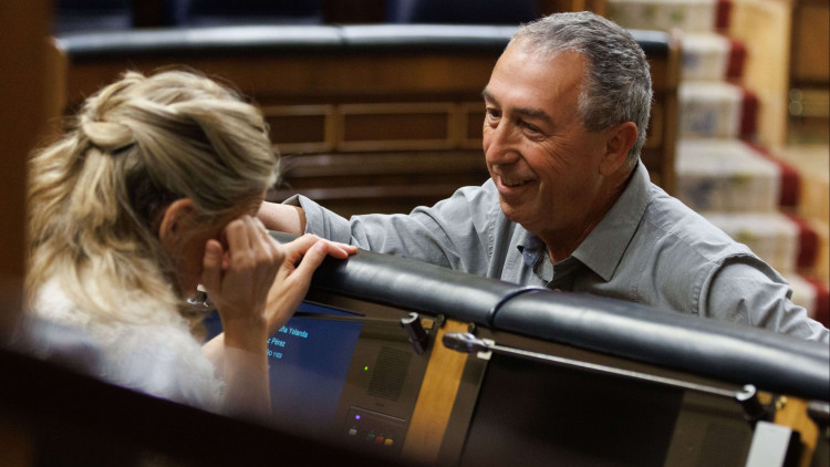 Yolanda Díaz i Joan Baldoví. Europa Press