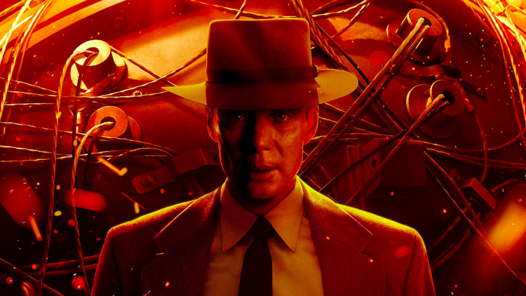 Detall del cartell d'Oppenheimer de Christopher Nolan