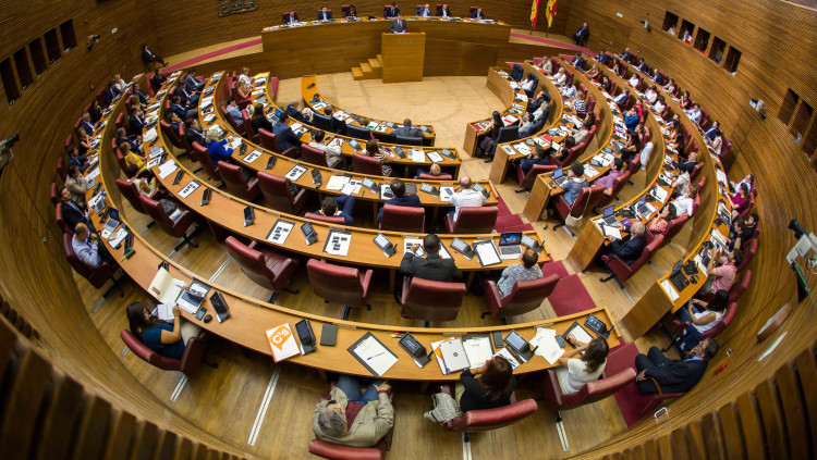 Un plenari de les Corts valencianes de la legislatura en curs.. Miguel Lorenzo