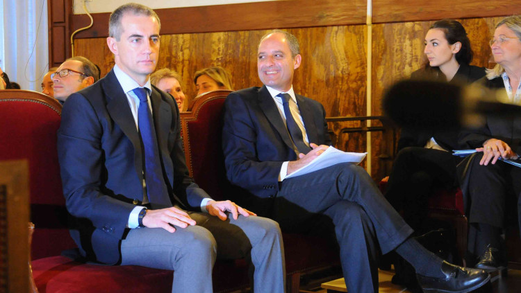 Ricardo Costa i Francisco Camps durant el judici de les peça separada dels vestits| Prats i Camps