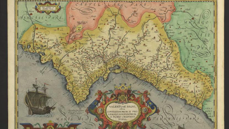El primer mapa del Regne de València. // Biblioteca Valenciana