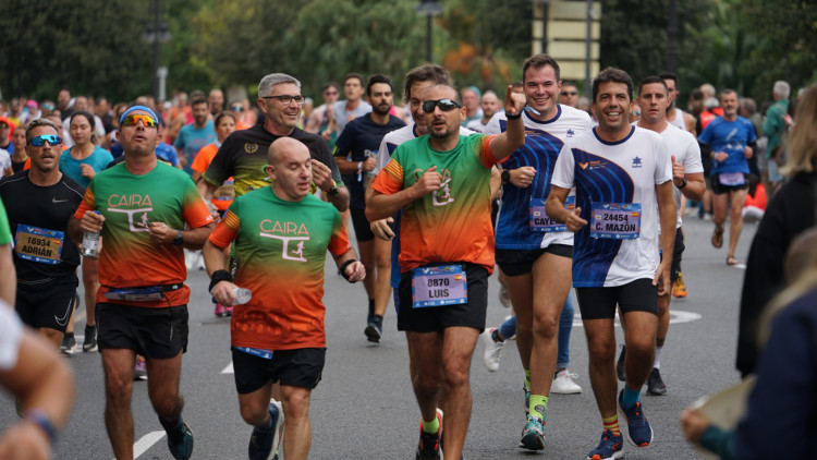 El president valencià, Carlos Mazón, en una marató