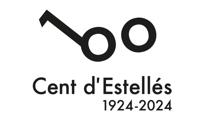 Disseny de Cèsar Amiguet per commemorar el centenari del naixement d'Estellés.