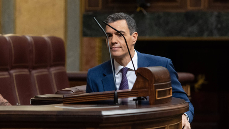 El president espanyol, Pedro Sánchez, durant la seua investidura. Europa Press