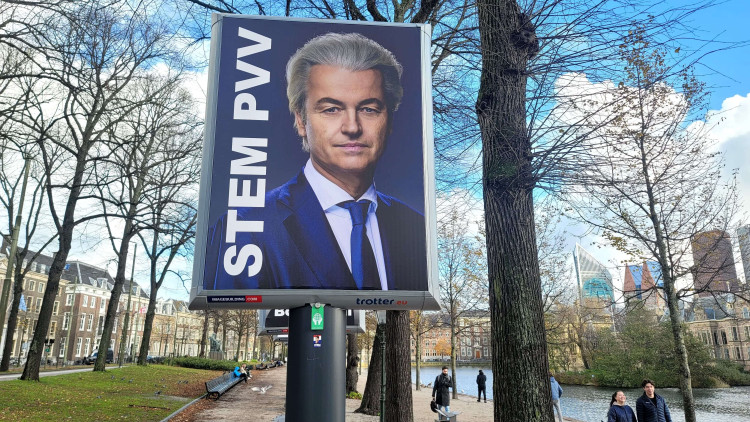 Cartell electoral de Geert Wilders. Europa Press