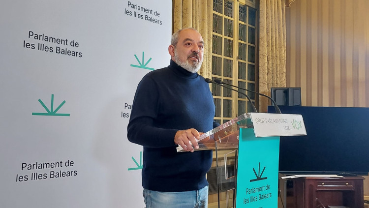 El portaveu adjunt de Vox al Parlament Balear, Sergio Rodríguez. Europa Press