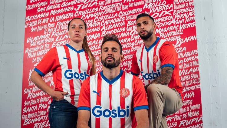 El Girona presenta les seves noves equipacions per al 2024. Europa Press
