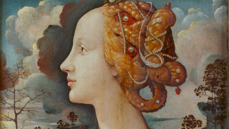Detall de Cleòpatra de Piero di Cosimo amb Simonetta Vespucci com a model