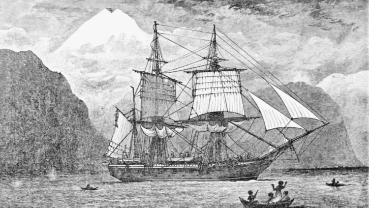 El Beagle a l'estret de Magallanes. R.T. Pritchett
