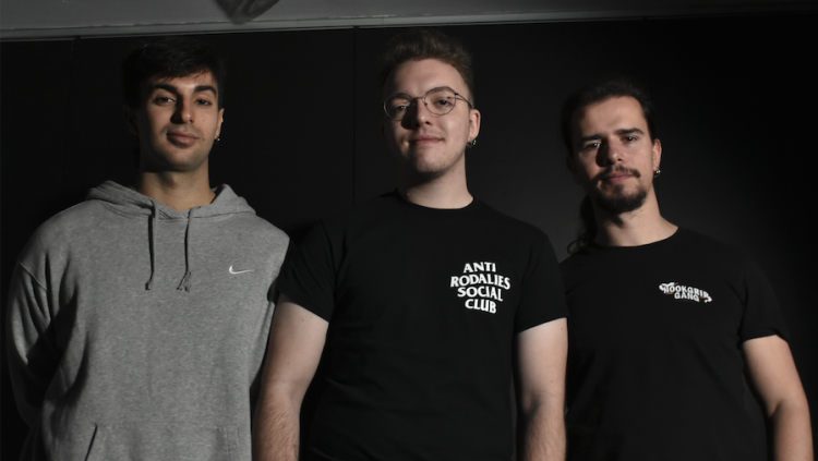 Iñaki Sola, Marc Lesan i Oriol Lapeira, membres de l'Arrabassada. Jan Vicedo López
