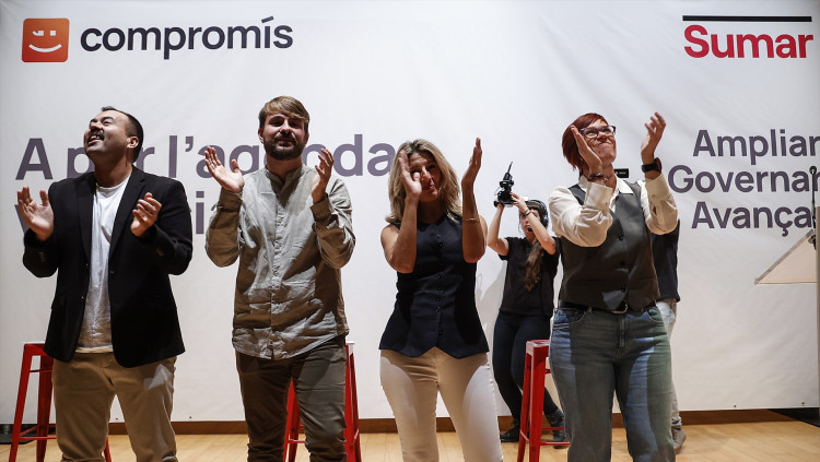 Acte electoral de Compromís-Sumar en la campanya de les eleccions espanyoles del 23-J| Europa Press/Rober Solsona
