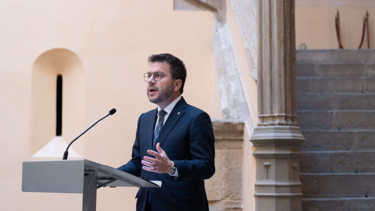 El president català Pere Aragonès. Europa Press