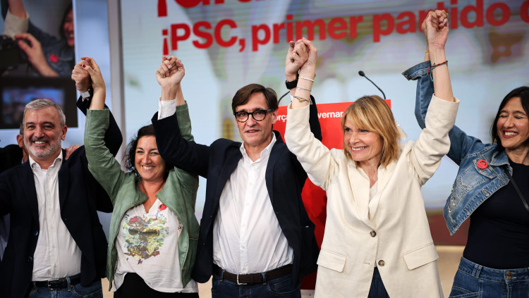 Salvador Illa celebra el resultat electoral. Agència Catalana de Notícies