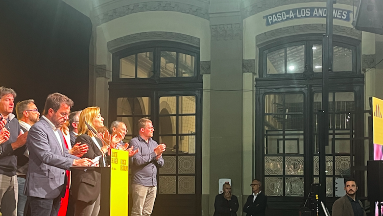Pere Aragonès a l'Estació del Nord