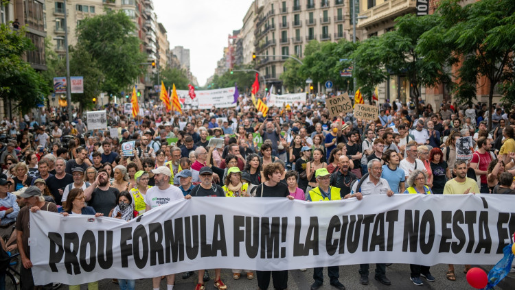 Concentració contra la celebració de l'espectacle de la F-1| Europa Press