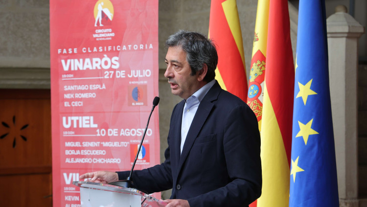 Vicente Barrera, durant la presentació del Circuit Valencià de Jonegades, dilluns passat.. Generalitat Valenciana