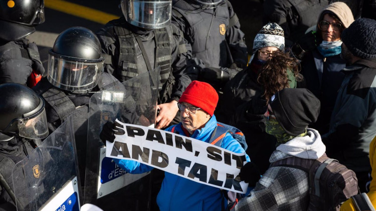 Estampa de les protestes del Tsunami Democràtic| Europa Press
