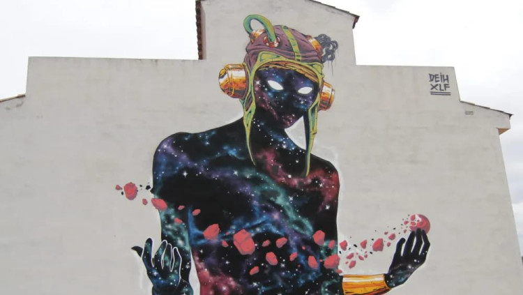 Una de les il·lustracions fetes a Fanzara, a l'Alt Millars| MIAU Fanzara. 