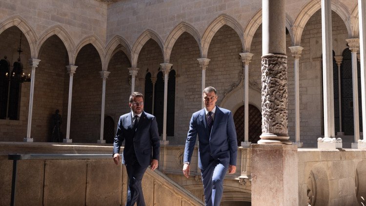 El president de la Generalitat de Catalunya, el republicà Pere Aragonès, i el president espanyol, el socialista Pedro Sánchez| Europa Press