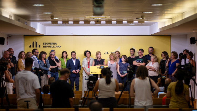 Estampa de la cúpula d'ERC| Europa Press