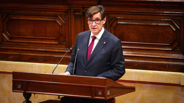 El candidat a la presidència de la Generalita de Catalunya, el socialista Salvador Illa. Jordi Borràs / ACN