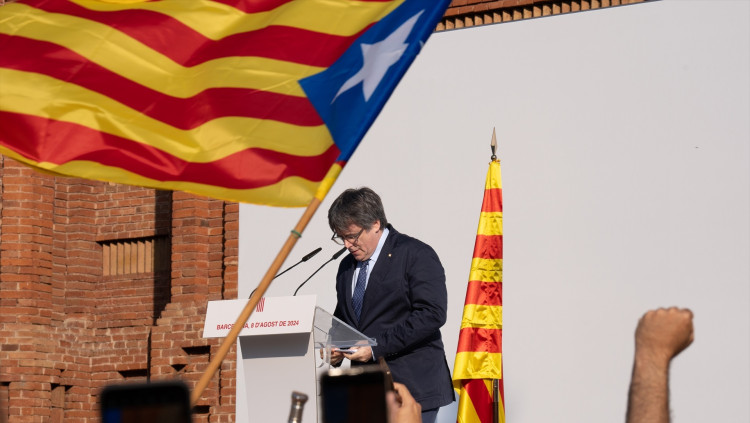 Carles Puigdemont en el seu retorn a Catalunya| Europa Press