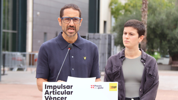 Non Casadevall i Maria Gordillo, portaveus del procés de Garbí. Agència Catalana de Notícies