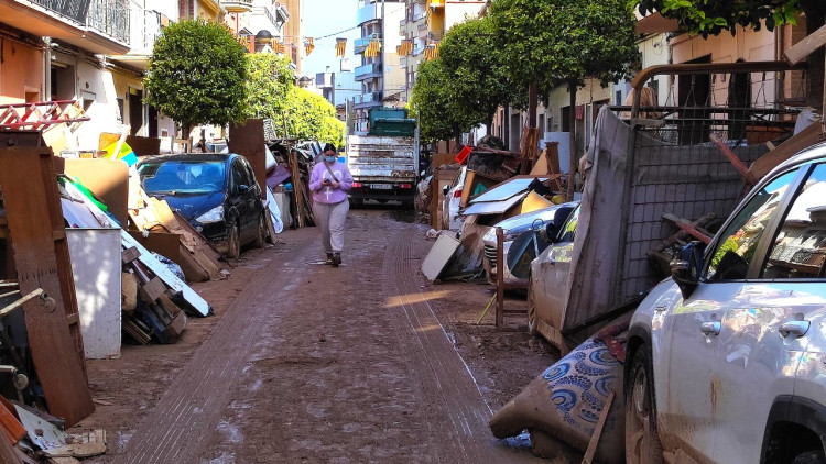 Algemesí, imatge de la devastació, una setmana després.