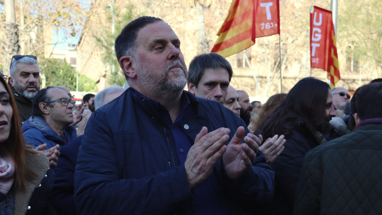 Oriol Junqueras, president d'ERC, en una manifestació recent. Agència Catalana de Notícies