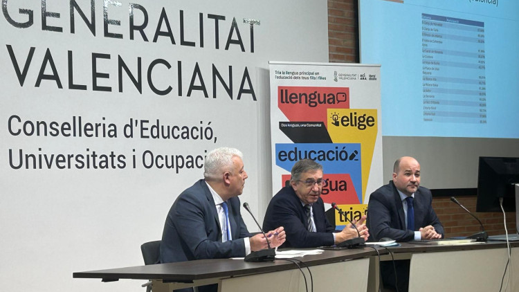 Roda de premsa d'aquest dimecres per donar els resultats de participació de la consulta lingüística