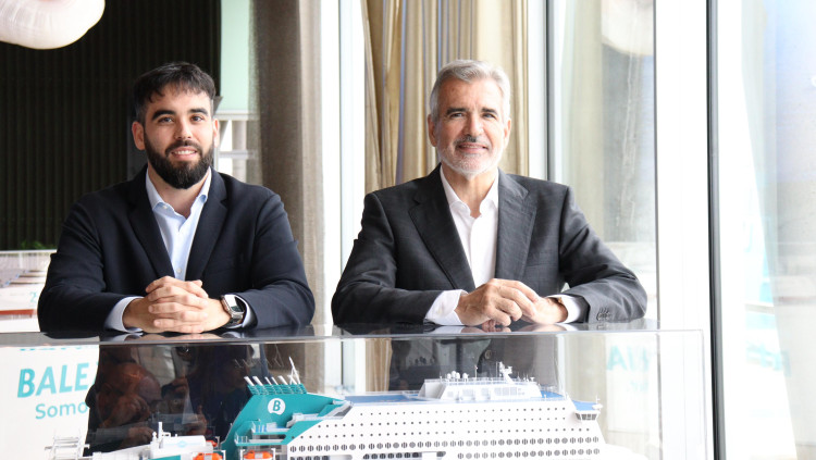 Guillermo Utor, fill del president de la companyia, i Adolfo Utor, president de Baleària| Baleària. 