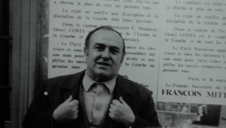 Andreu Murillo, en una foto a París el 1976 