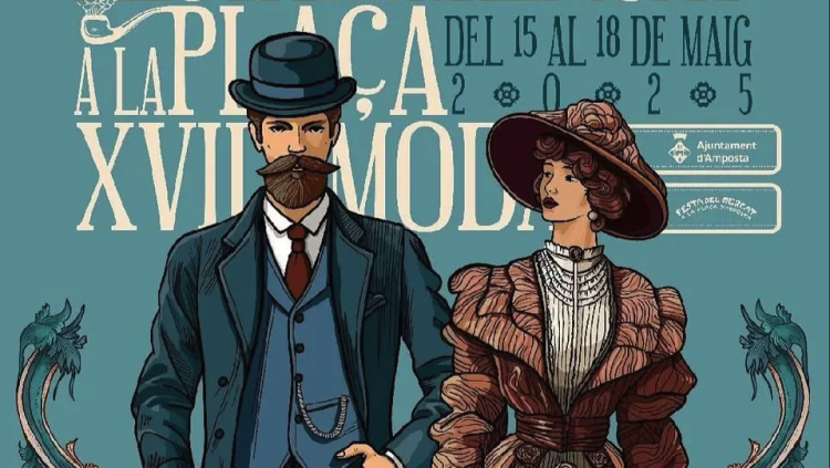 Detall del cartell de la XVII Festa del Mercat a la Plaça d'Amposta