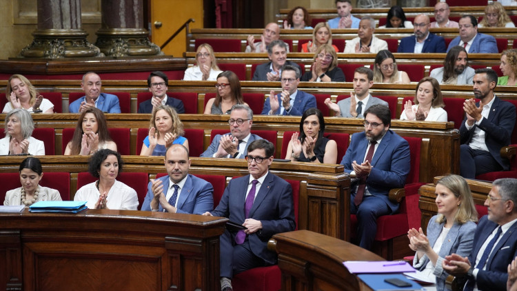 Estampa del Govern català durant una sessió de control al Parlament| Europa Press. 