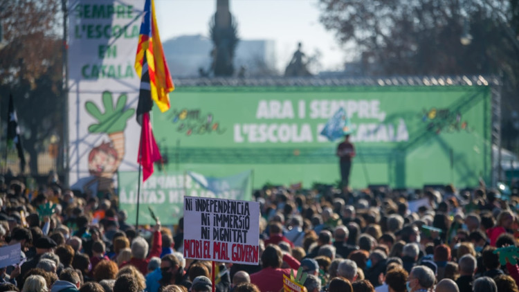 Manifestació per l'escola en català| Europa Press. 