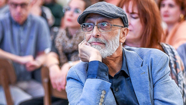 Ramon Guillem, en un dels darrers actes públics als quals va assistir.. Carme Esteve