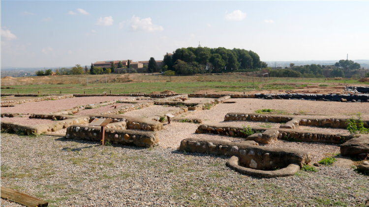 La part més excavada i museïtzada actualment del Plà d'Almatà. ACN