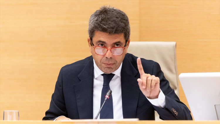 Carlos Mazón durant la seua compareixença al Congrés| Europa Press