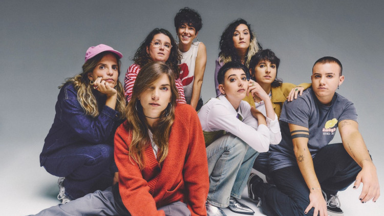 La banda Roba Estesa, amb la imatge promocional del disc 'De lo bo, lo millor'. Roc Pont