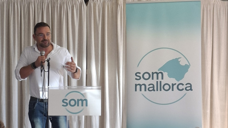 Joan Lladó durant el congrés constituent de Som (Foto Som Mallorca)