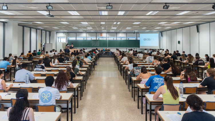 Proves d'Accés a la Universitat en un centre universitari (Foto Europa Press)