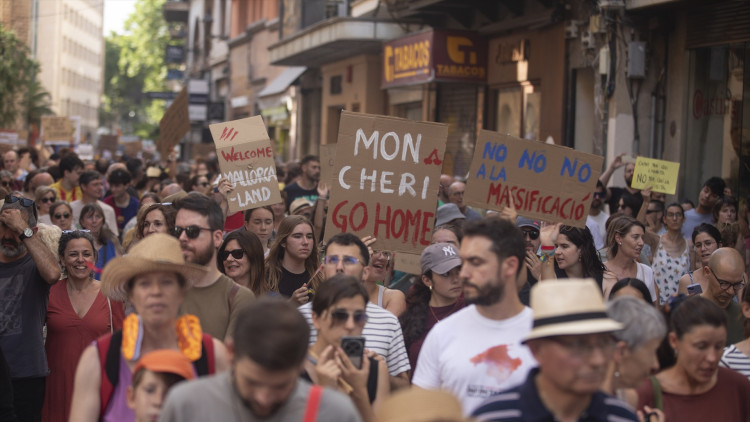 Manifestació contra la saturació a Palma el 15 de juny passat (Foto Europa Press)