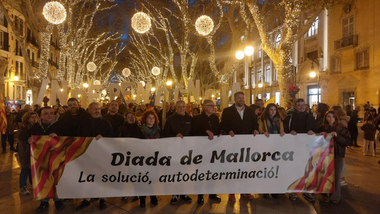 Manifestació per l'autodeterminació a Palma el 30 de desembre de 2024 (Foto Europa Press)