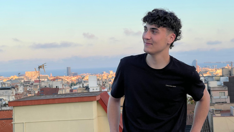 Josep Buades, coordinador, junt amb Maria Maians, de Joves de Mallorca per la Llengua